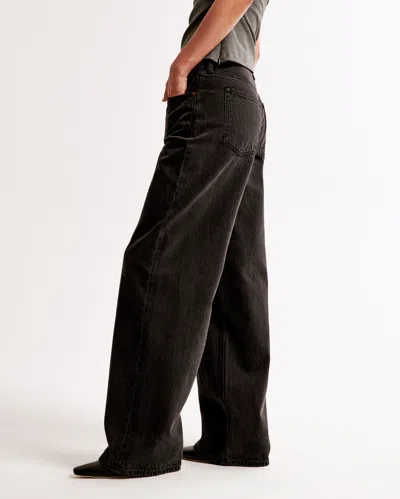 Abercrombie & Fitch Low Rise Ultra Loose Jean In Black
