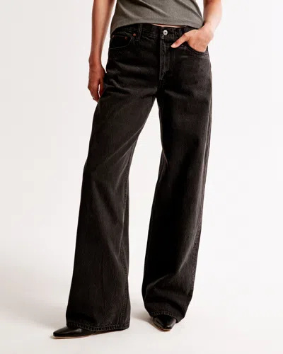 Abercrombie & Fitch Low Rise Ultra Loose Jean In Black