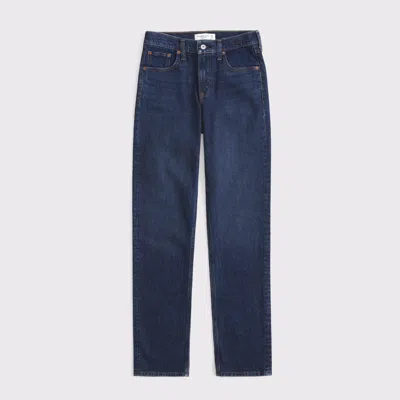 Abercrombie & Fitch Mid Rise 90s Straight Jean In Black