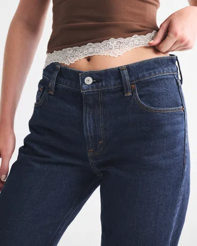 Abercrombie & Fitch Mid Rise 90s Straight Jean In Black