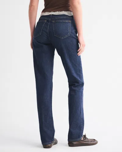 Abercrombie & Fitch Mid Rise 90s Straight Jean In Black