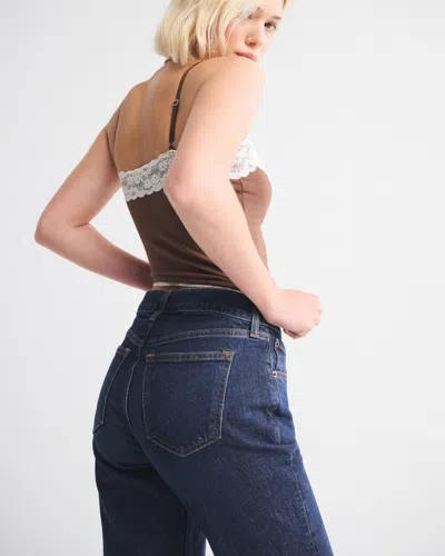 Abercrombie & Fitch Mid Rise 90s Straight Jean In Black