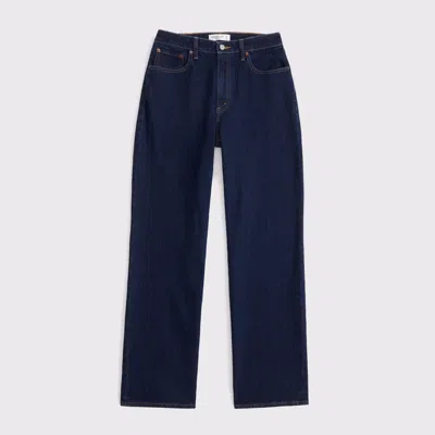 Abercrombie & Fitch Curve Love High Rise 90s Relaxed Jean In Blue