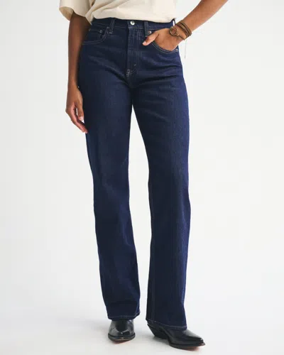 Abercrombie & Fitch Curve Love High Rise 90s Relaxed Jean In Blue