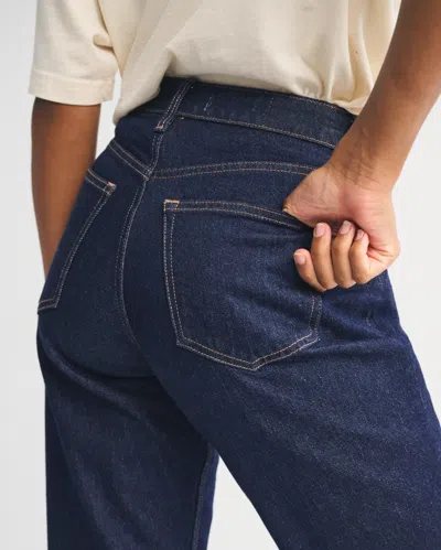 Abercrombie & Fitch Curve Love High Rise 90s Relaxed Jean In Blue