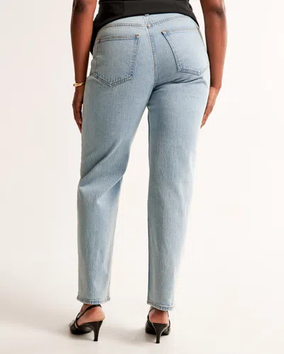 Abercrombie & Fitch High Rise Vintage Straight Jean In Blue