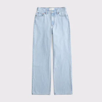 Abercrombie & Fitch High Rise Loose Jean In Gray