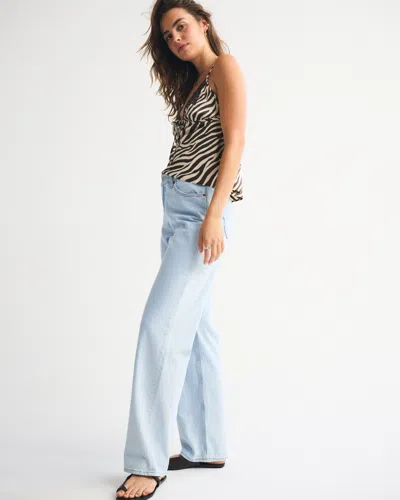 Abercrombie & Fitch High Rise Loose Jean In Gray