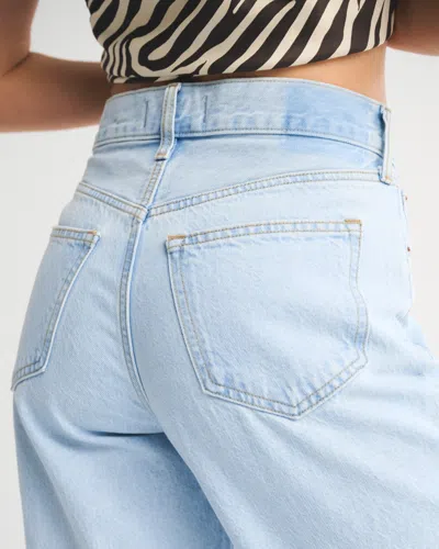 Abercrombie & Fitch High Rise Loose Jean In Gray