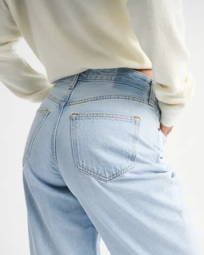 Abercrombie & Fitch Curve Love High Rise Loose Jean In Gray