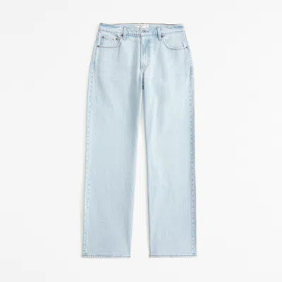 Abercrombie & Fitch Curve Love Low Rise Baggy Jean In Blue