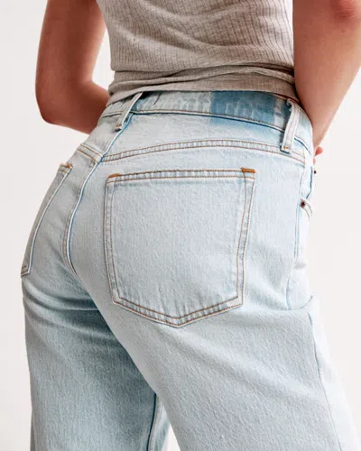 Abercrombie & Fitch Curve Love Low Rise Baggy Jean In Blue