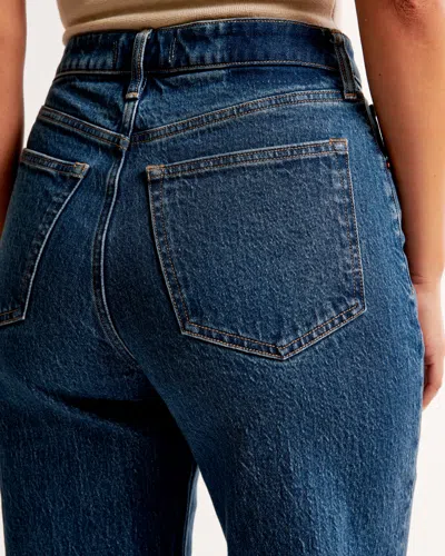 Abercrombie & Fitch Curve Love High Rise 90s Relaxed Jean In Blue