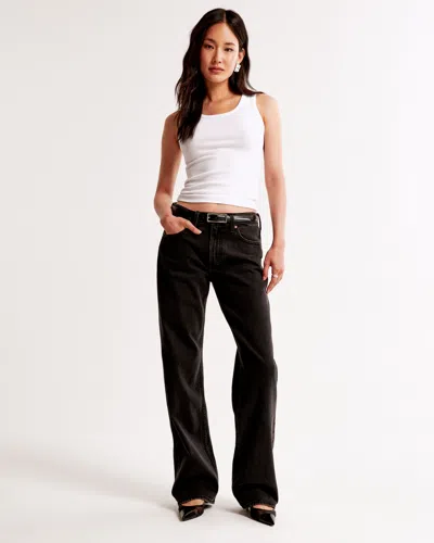 Abercrombie & Fitch Low Rise Baggy Jean In Black