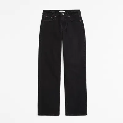 Abercrombie & Fitch Low Rise Baggy Jean In Black