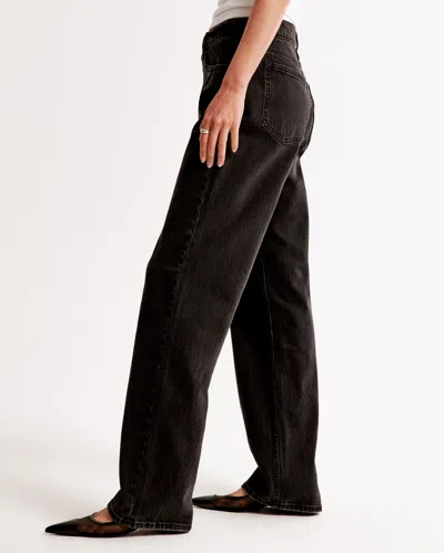 Abercrombie & Fitch Low Rise Baggy Jean In Black
