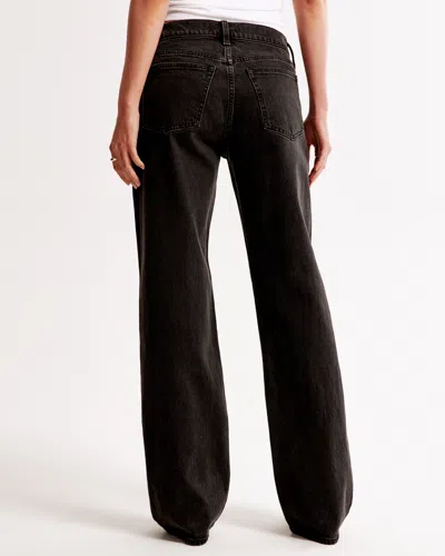 Abercrombie & Fitch Low Rise Baggy Jean In Black