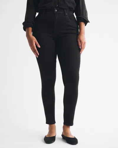 Abercrombie & Fitch Curve Love High Rise Super Skinny Ankle Jean In Blue