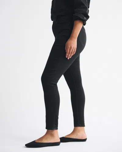 Abercrombie & Fitch Curve Love High Rise Super Skinny Ankle Jean In Blue