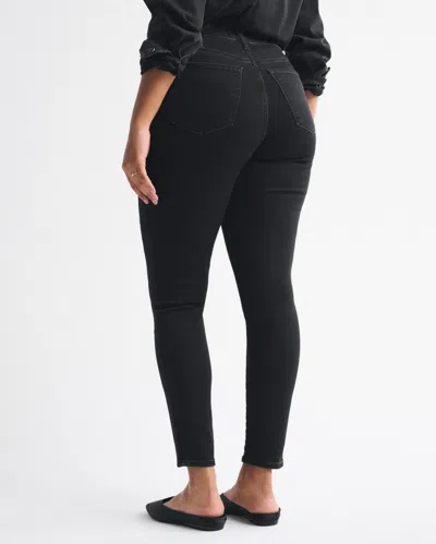 Abercrombie & Fitch Curve Love High Rise Super Skinny Ankle Jean In Blue