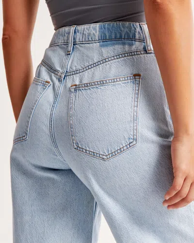 Abercrombie & Fitch Curve Love High Rise Cropped Wide Leg Jean