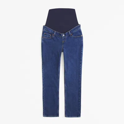 Abercrombie & Fitch Maternity Ankle Straight Jean In Blue