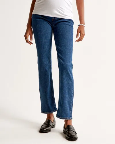 Abercrombie & Fitch Maternity Ankle Straight Jean In Blue
