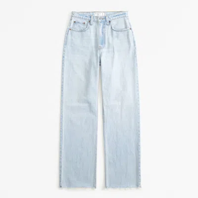 Abercrombie & Fitch Curve Love High Rise Loose Jean In Blue