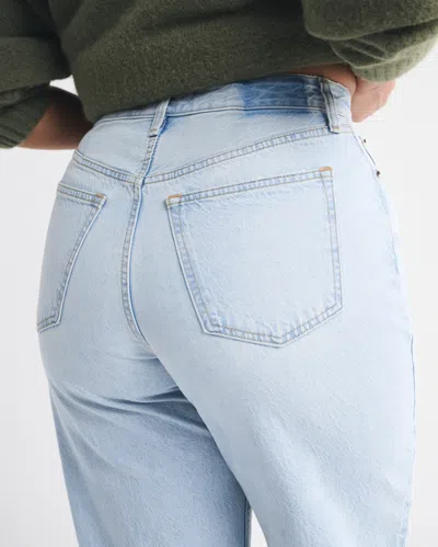 Abercrombie & Fitch Curve Love High Rise Loose Jean In Blue