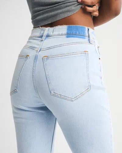 Abercrombie & Fitch Curve Love Ultra High Rise Ankle Straight Jean In Blue