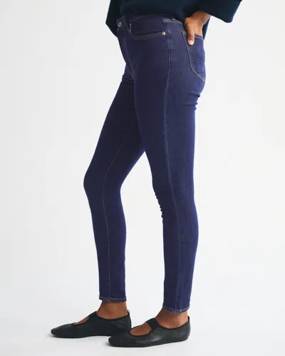 Abercrombie & Fitch Curve Love High Rise Super Skinny Ankle Jean In Blue