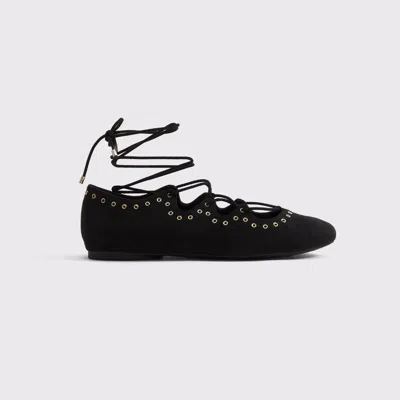 Abercrombie & Fitch Boho Lace-up Flats In Black