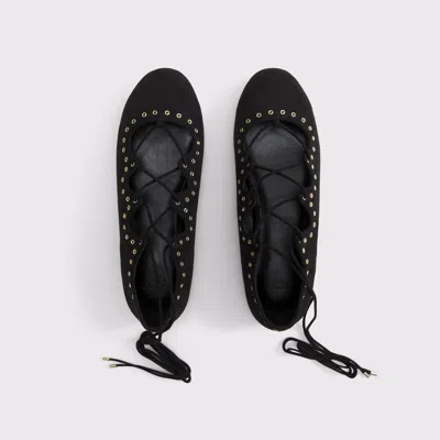 Abercrombie & Fitch Boho Lace-up Flats In Black