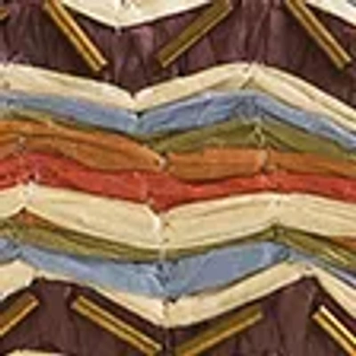 Abercrombie & Fitch Patterned Raffia Shoulder Bag In Multi