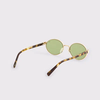 Abercrombie & Fitch Wire Frame Oval Sunglasses In Gold