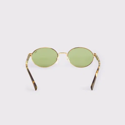 Abercrombie & Fitch Wire Frame Oval Sunglasses In Gold