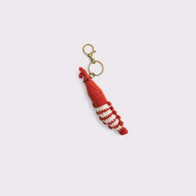 Abercrombie & Fitch Knitted Shrimp Bag Charm In Red