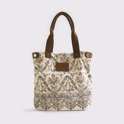 Abercrombie & Fitch Canvas Tote Bag In Neutral