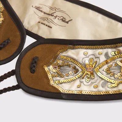 Abercrombie & Fitch Embellished Wide Sash Belt In Multi
