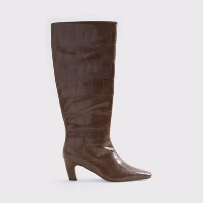 Abercrombie & Fitch Vegan Leather Kitten Heel Boots In Multi