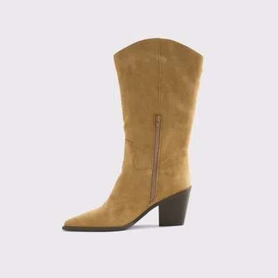 Abercrombie & Fitch Western Vegan Suede Boots In Yellow
