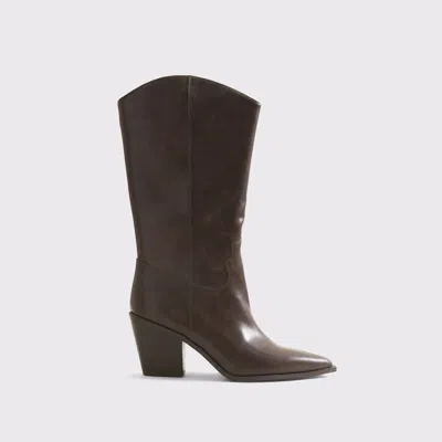Abercrombie & Fitch Western Vegan Leather Boots In Brown