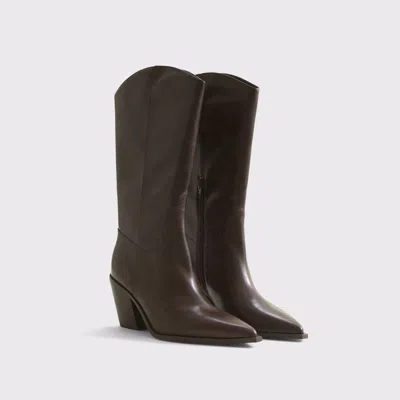Abercrombie & Fitch Western Vegan Leather Boots In Brown