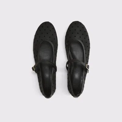 Abercrombie & Fitch Mary Jane Round-toe Mesh Flats In Black