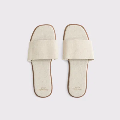 Abercrombie & Fitch Canvas Slide Sandals In Neutral