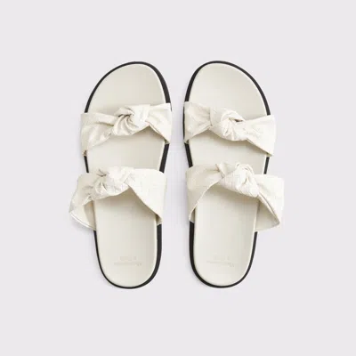 Abercrombie & Fitch Double-strap Knotted Sandals In White