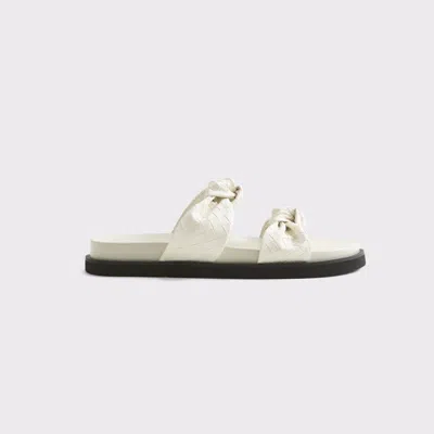 Abercrombie & Fitch Double-strap Knotted Sandals In White