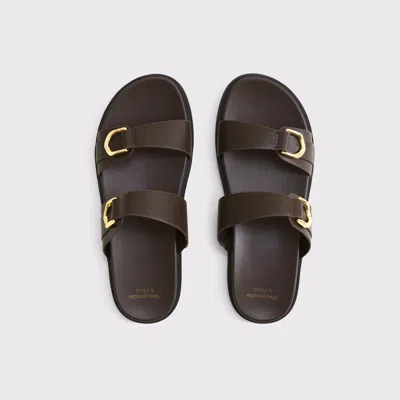 Abercrombie & Fitch Double-strap Hardware Sandals In Brown