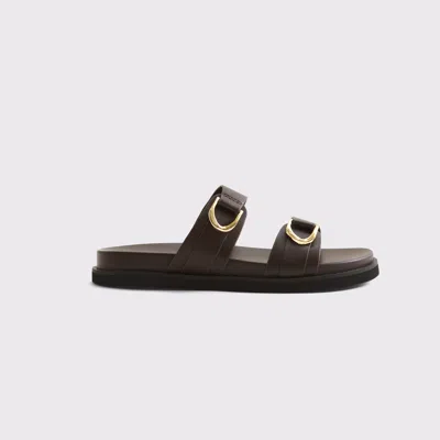 Abercrombie & Fitch Double-strap Hardware Sandals In Brown