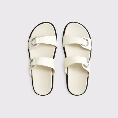 Abercrombie & Fitch Double-strap Hardware Sandals In White